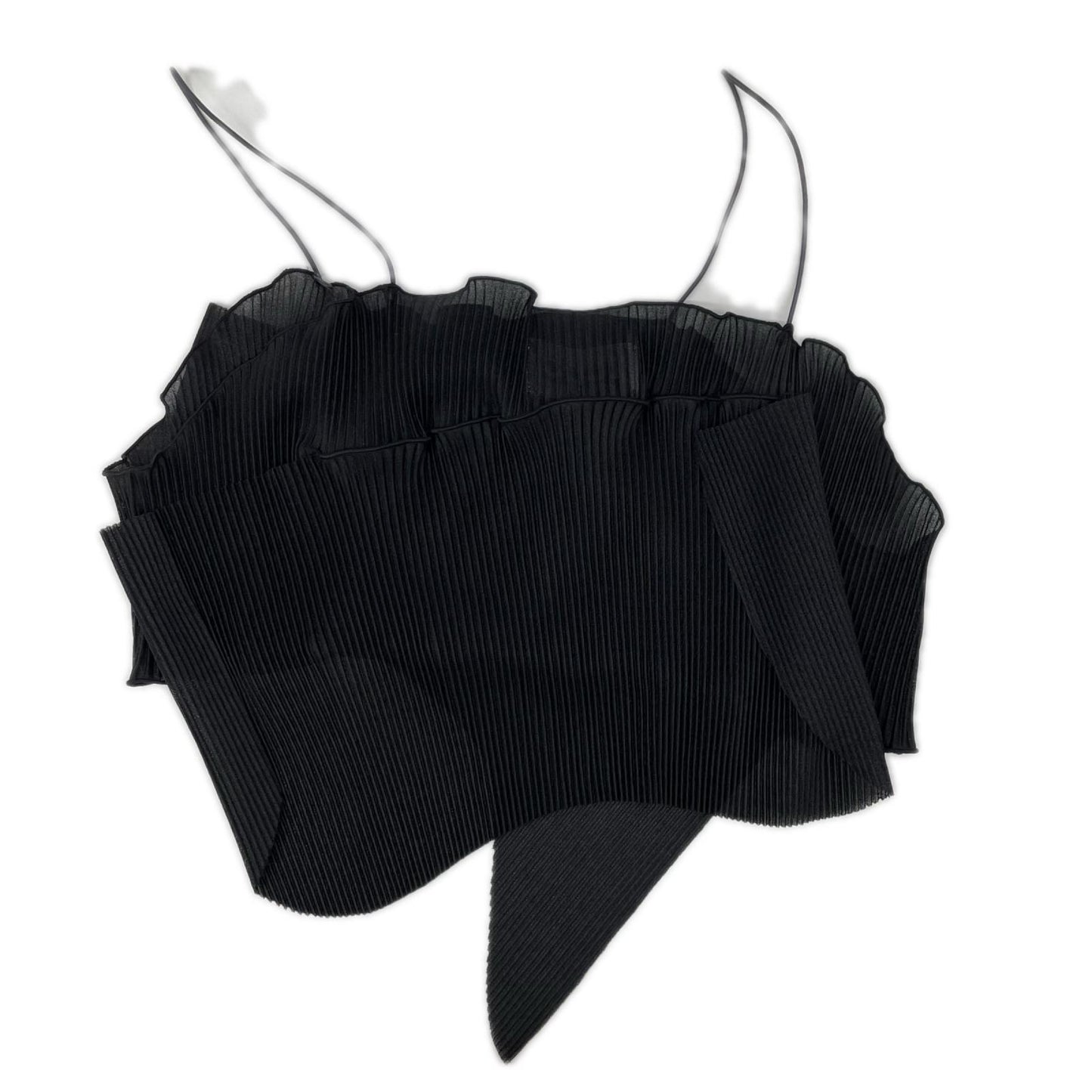 todo kotohayokozawa トゥードゥー コトハヨコザワ ブラック wave camisole プリーツデザインキャミソール ビスチェ トップス