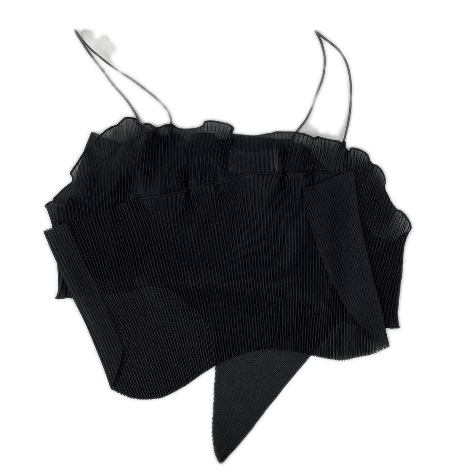 todo kotohayokozawa トゥードゥー コトハヨコザワ ブラック wave camisole プリーツデザインキャミソール ビスチェ トップス
