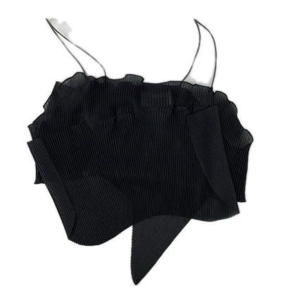 todo kotohayokozawa トゥードゥー コトハヨコザワ ブラック wave camisole プリーツデザインキャミソール ビスチェ トップス