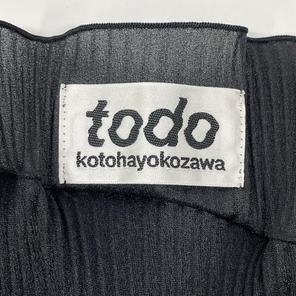 todo kotohayokozawa トゥードゥー コトハヨコザワ ブラック wave camisole プリーツデザインキャミソール ビスチェ トップス