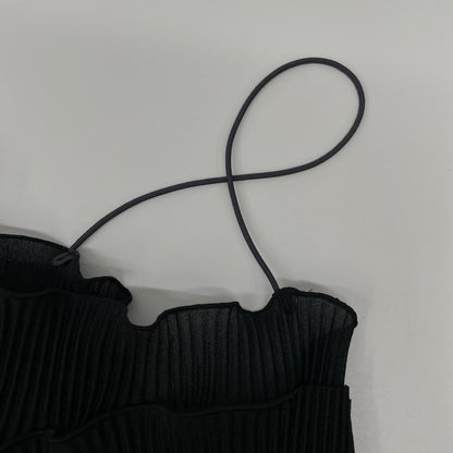 todo kotohayokozawa トゥードゥー コトハヨコザワ ブラック wave camisole プリーツデザインキャミソール ビスチェ トップス