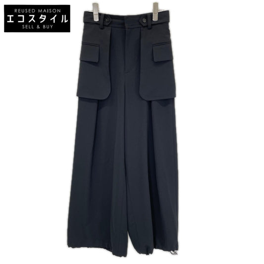 COLUMN コラム 24SS ブラック ボリュームデザインパンツ ボトムス