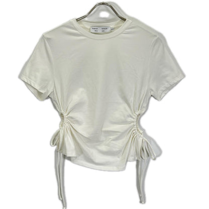 Proenza Schouler プロエンザスクーラー 【White Label】ホワイト サイドドローストリングギャザーTシャツ トップス