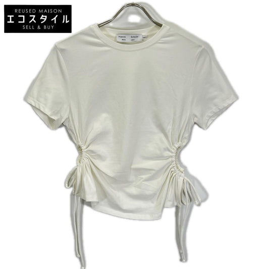 Proenza Schouler プロエンザスクーラー 【White Label】ホワイト サイドドローストリングギャザーTシャツ トップス