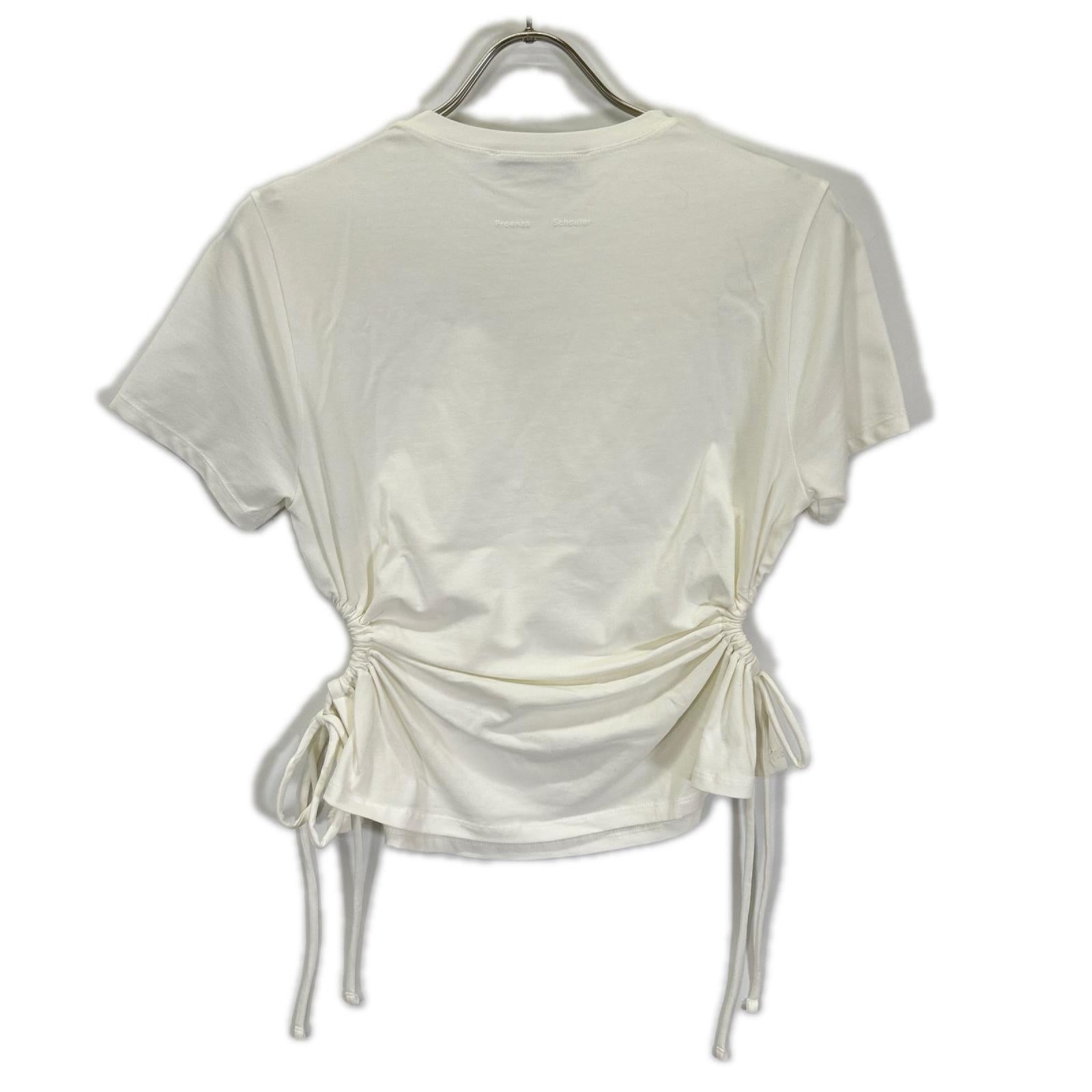Proenza Schouler プロエンザスクーラー 【White Label】ホワイト サイドドローストリングギャザーTシャツ トップス