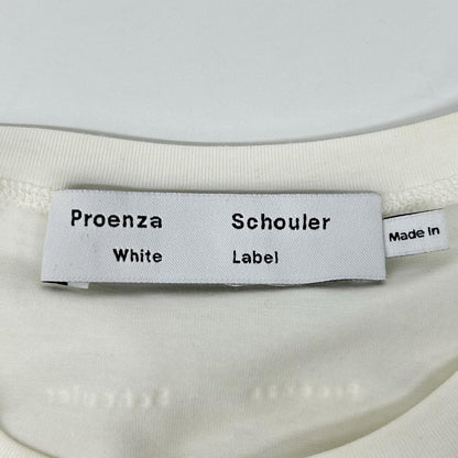Proenza Schouler プロエンザスクーラー 【White Label】ホワイト サイドドローストリングギャザーTシャツ トップス