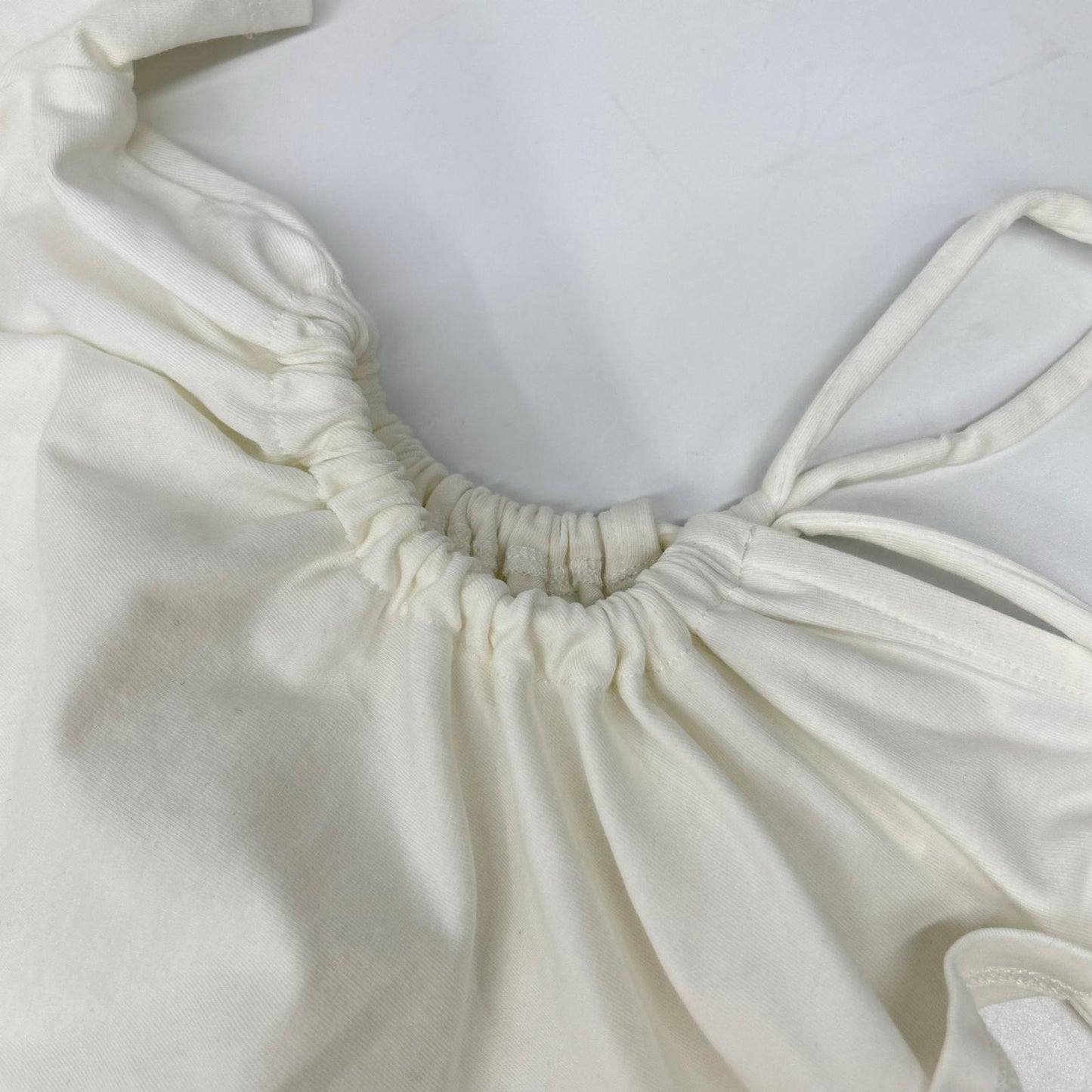 Proenza Schouler プロエンザスクーラー 【White Label】ホワイト サイドドローストリングギャザーTシャツ トップス