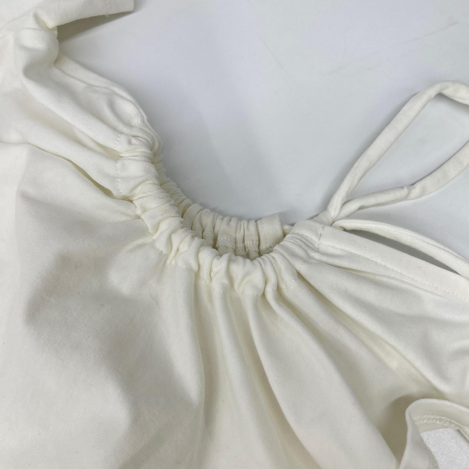Proenza Schouler プロエンザスクーラー 【White Label】ホワイト サイドドローストリングギャザーTシャツ トップス