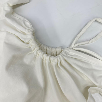 Proenza Schouler プロエンザスクーラー 【White Label】ホワイト サイドドローストリングギャザーTシャツ トップス