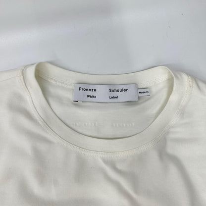 Proenza Schouler プロエンザスクーラー 【White Label】ホワイト サイドドローストリングギャザーTシャツ トップス