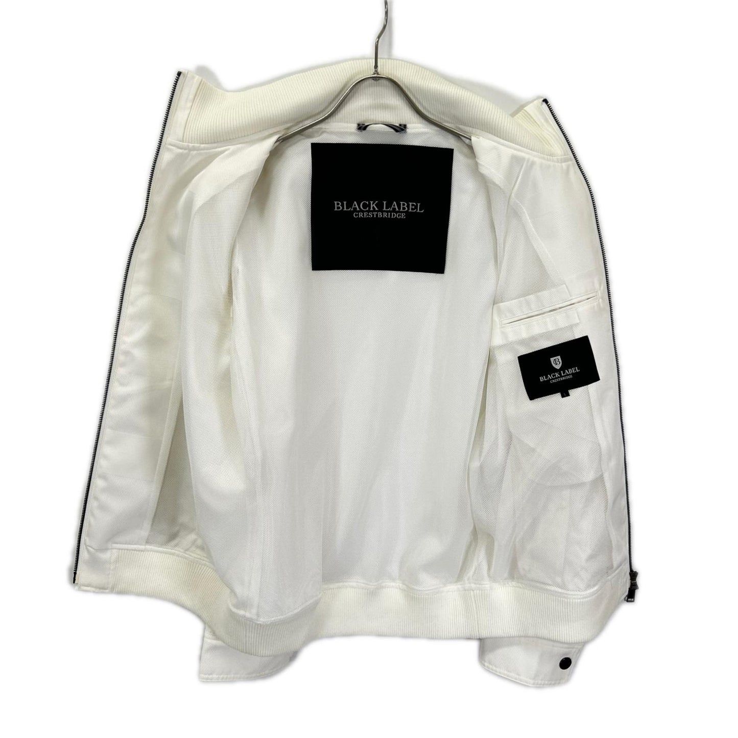 BLACK LABEL CRESTBRIDGE ブラックレーベルクレストブリッジ ホワイト 袖口ボタン ジップアップ ジャケット ジャケット