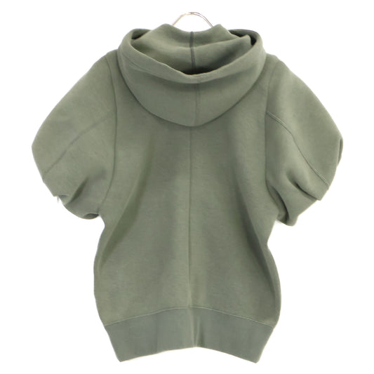 sacai サカイ 24-07396 24SS Khaki Sponge Sweat Hoodie zip-up sponge sweatshirt hoodie jacket