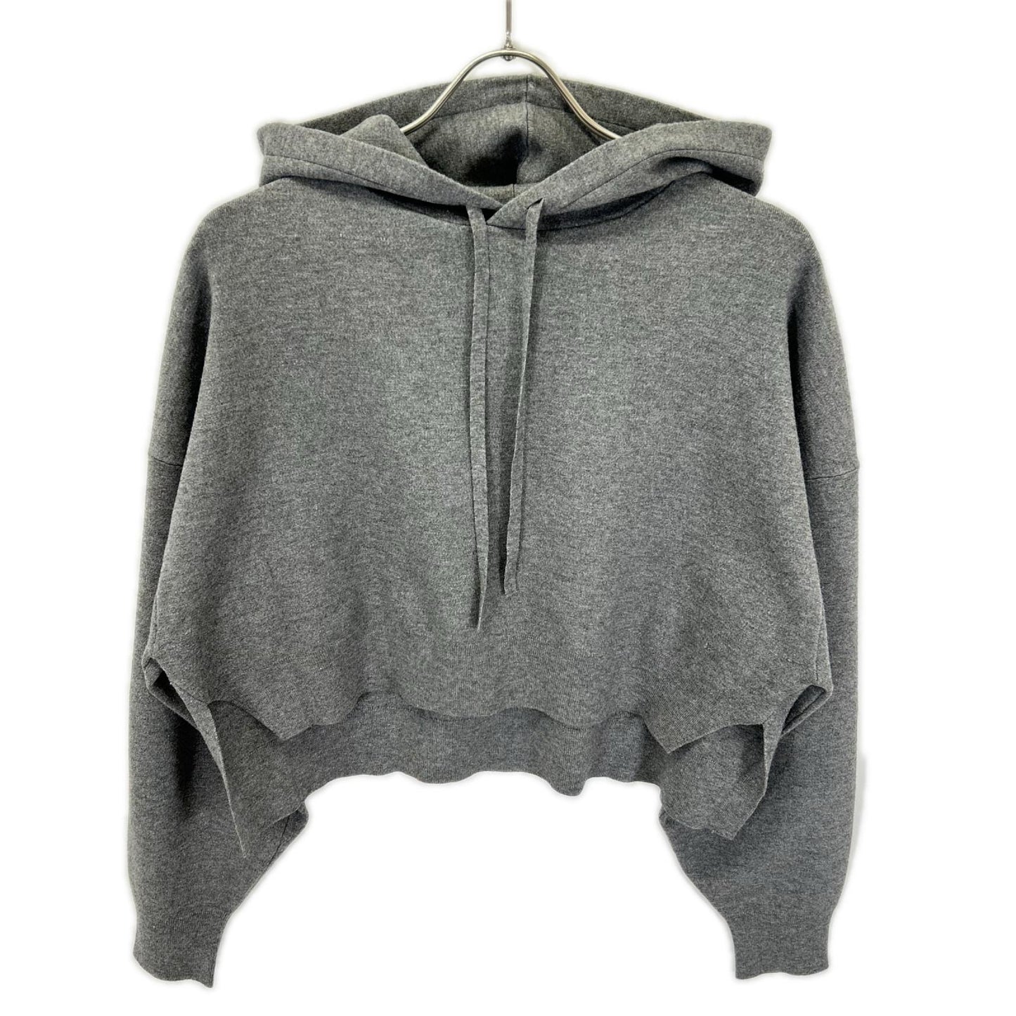 ENFOLD エンフォルド 25AW 300IA170-1861 グレー レーヨン混 CROPPED HOODED PULLOVER トップス