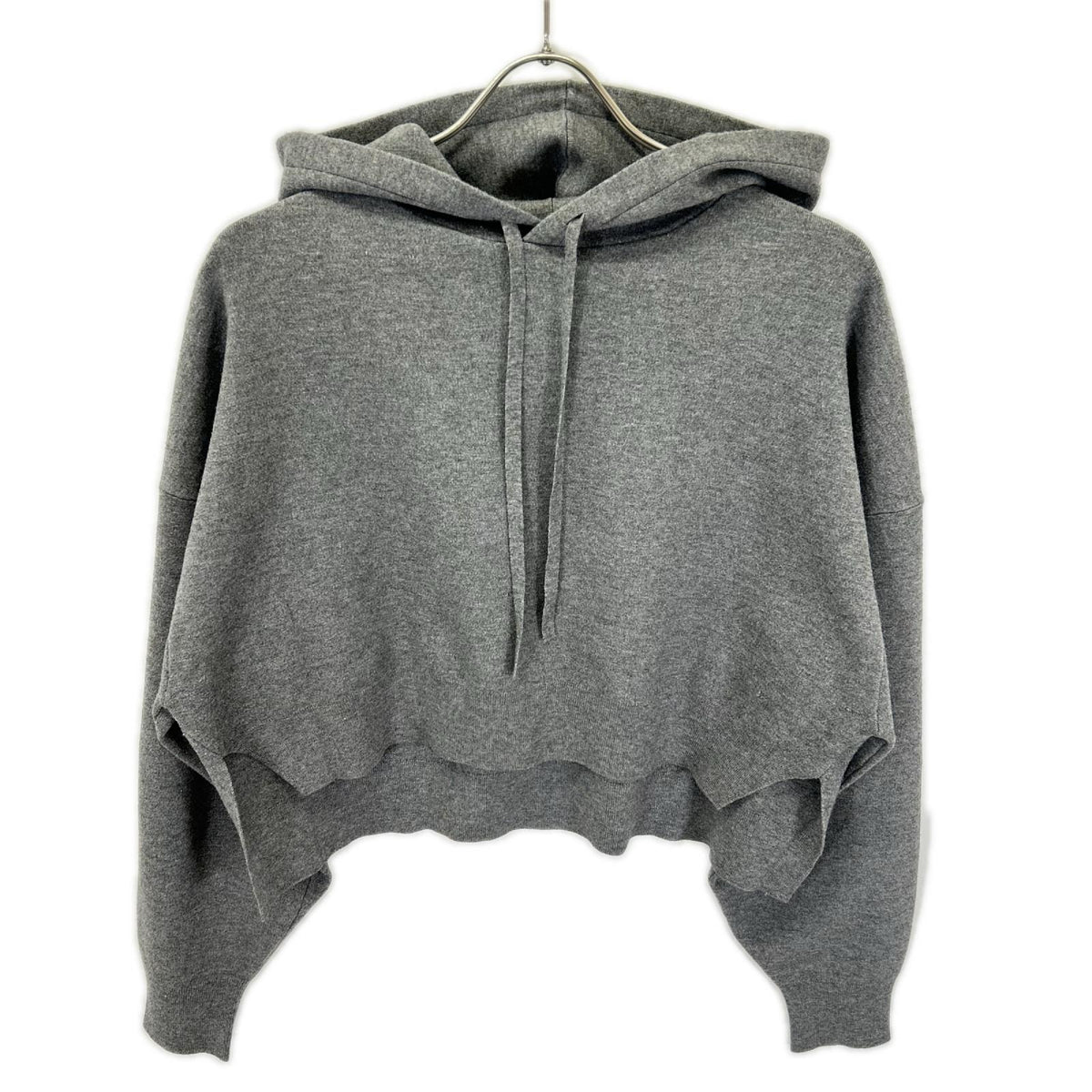 ENFOLD エンフォルド 25AW 300IA170-1861 グレー レーヨン混 CROPPED HOODED PULLOVER トップス