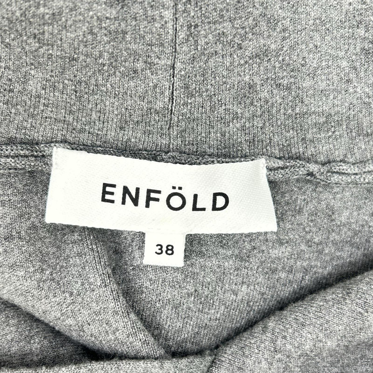 ENFOLD エンフォルド 25AW 300IA170-1861 グレー レーヨン混 CROPPED HOODED PULLOVER トップス