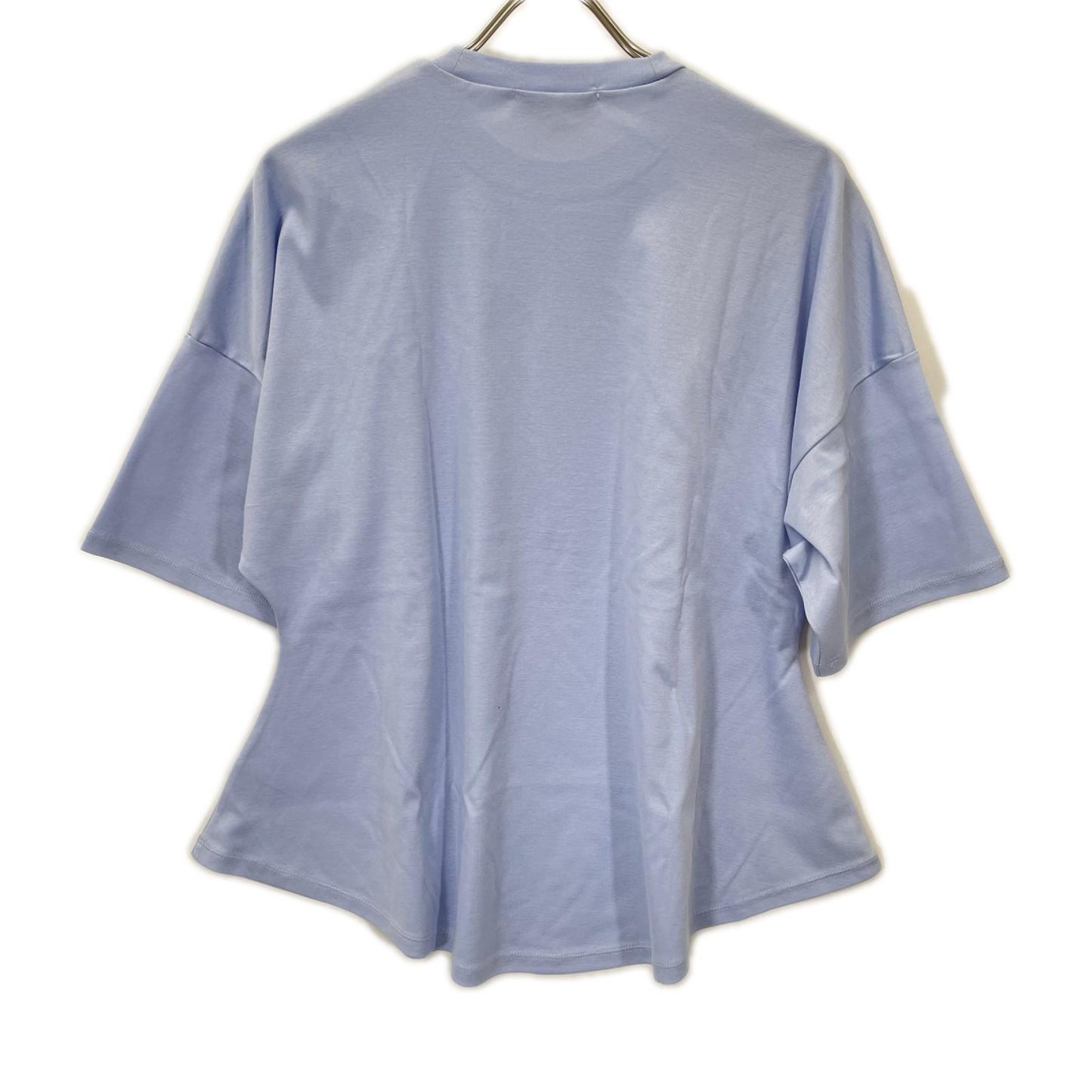 ENFOLD エンフォルド 26SS 300JS280-2171 ライトブルー コットン PEPLUM LOOSE T-SHIRT トップス