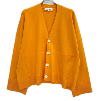 ENFOLD エンフォルド 26SS 300JS170-0951 オレンジ レーヨン混 BOX WIDE-CARDIGAN トップス
