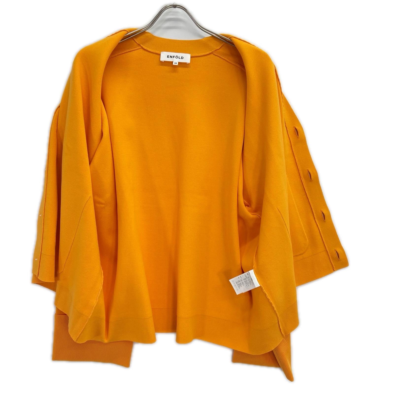 ENFOLD エンフォルド 26SS 300JS170-0951 オレンジ レーヨン混 BOX WIDE-CARDIGAN トップス