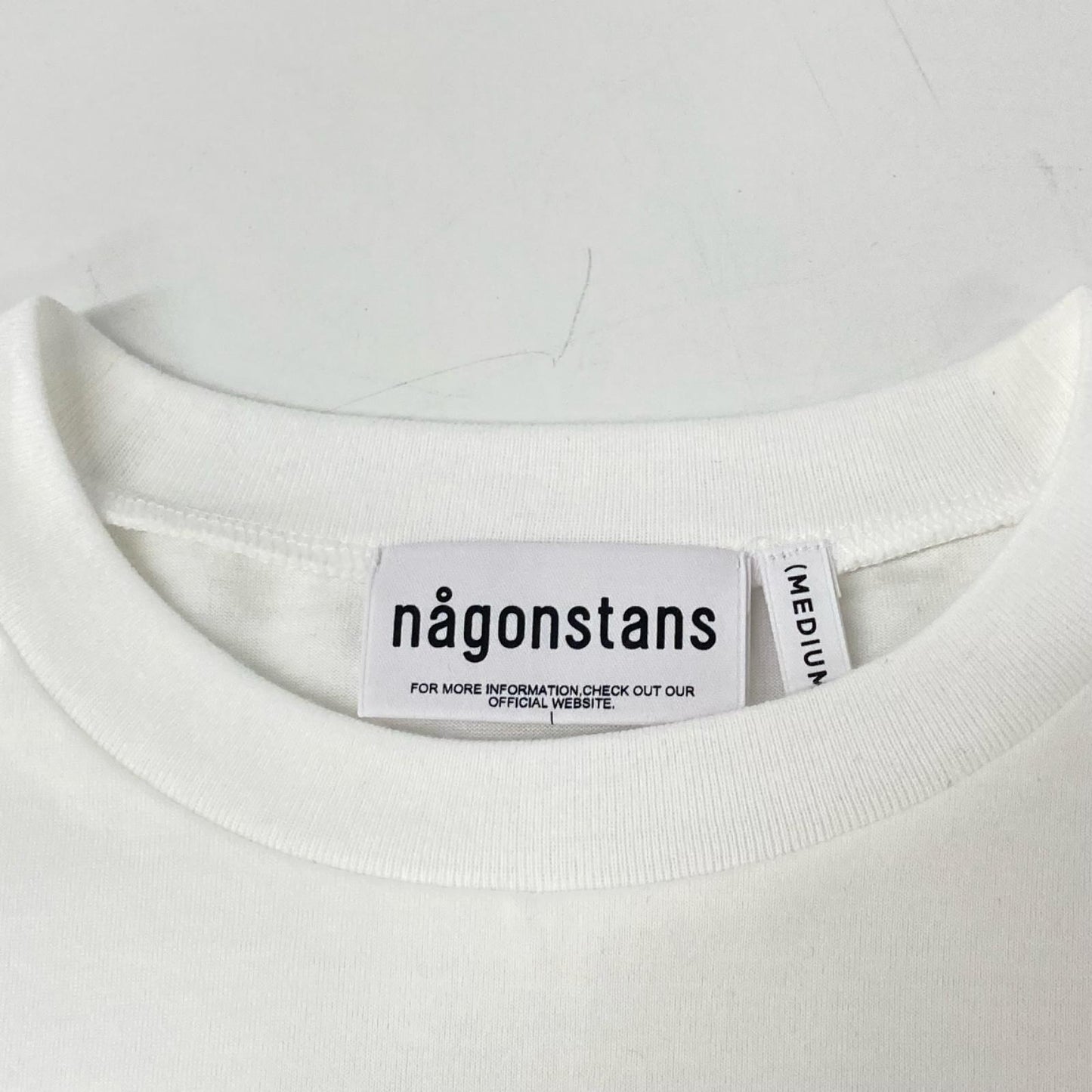 nagonstans ナゴンスタンス 25AW 470IA480-0621 ホワイト×ブルー コットン ストライプドッキング ロングスリーブカットソー トップス