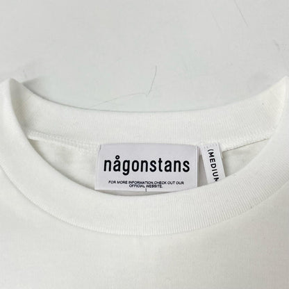 nagonstans ナゴンスタンス 25AW 470IA480-0621 ホワイト×ブルー コットン ストライプドッキング ロングスリーブカットソー トップス