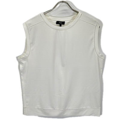 Theory セオリー 25SS 01-5201011 ホワイト レーヨン混 Interlock Knit 2 Muscle Tee トップス
