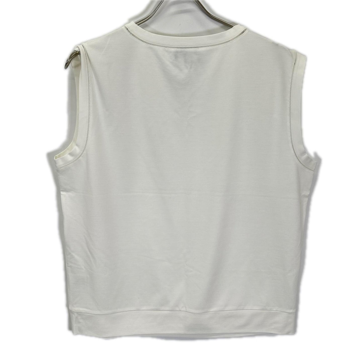 Theory セオリー 25SS 01-5201011 ホワイト レーヨン混 Interlock Knit 2 Muscle Tee トップス