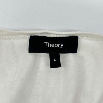Theory セオリー 25SS 01-5201011 ホワイト レーヨン混 Interlock Knit 2 Muscle Tee トップス