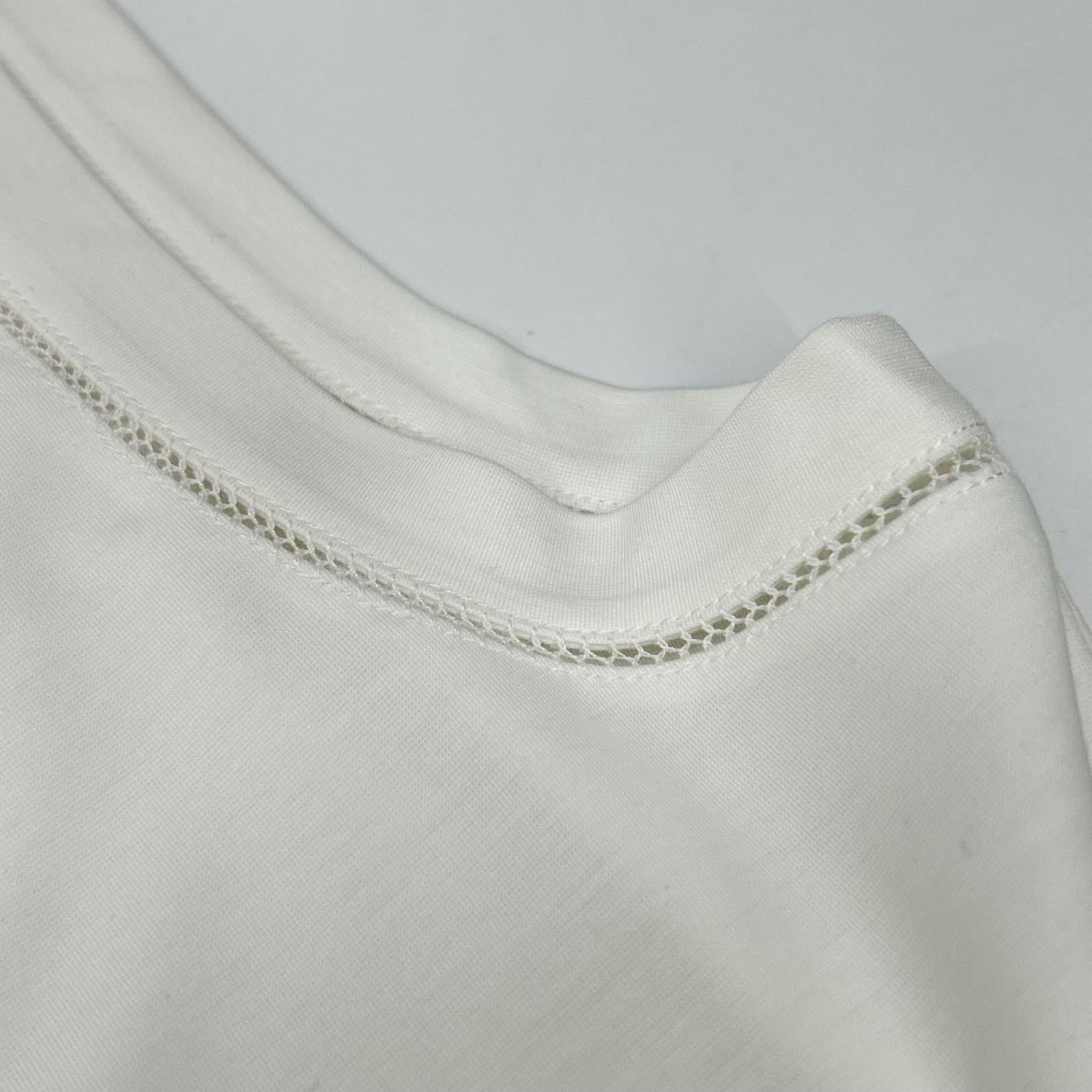 Theory セオリー 25SS 01-5201011 ホワイト レーヨン混 Interlock Knit 2 Muscle Tee トップス