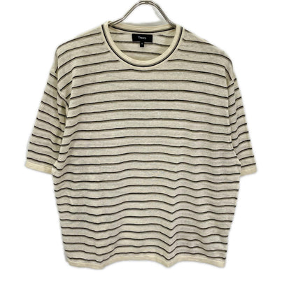 Theory セオリー 25SS 01-5101701 ベージュ リネン混 Neo Sag Harbor Boyfriend Tee トップス