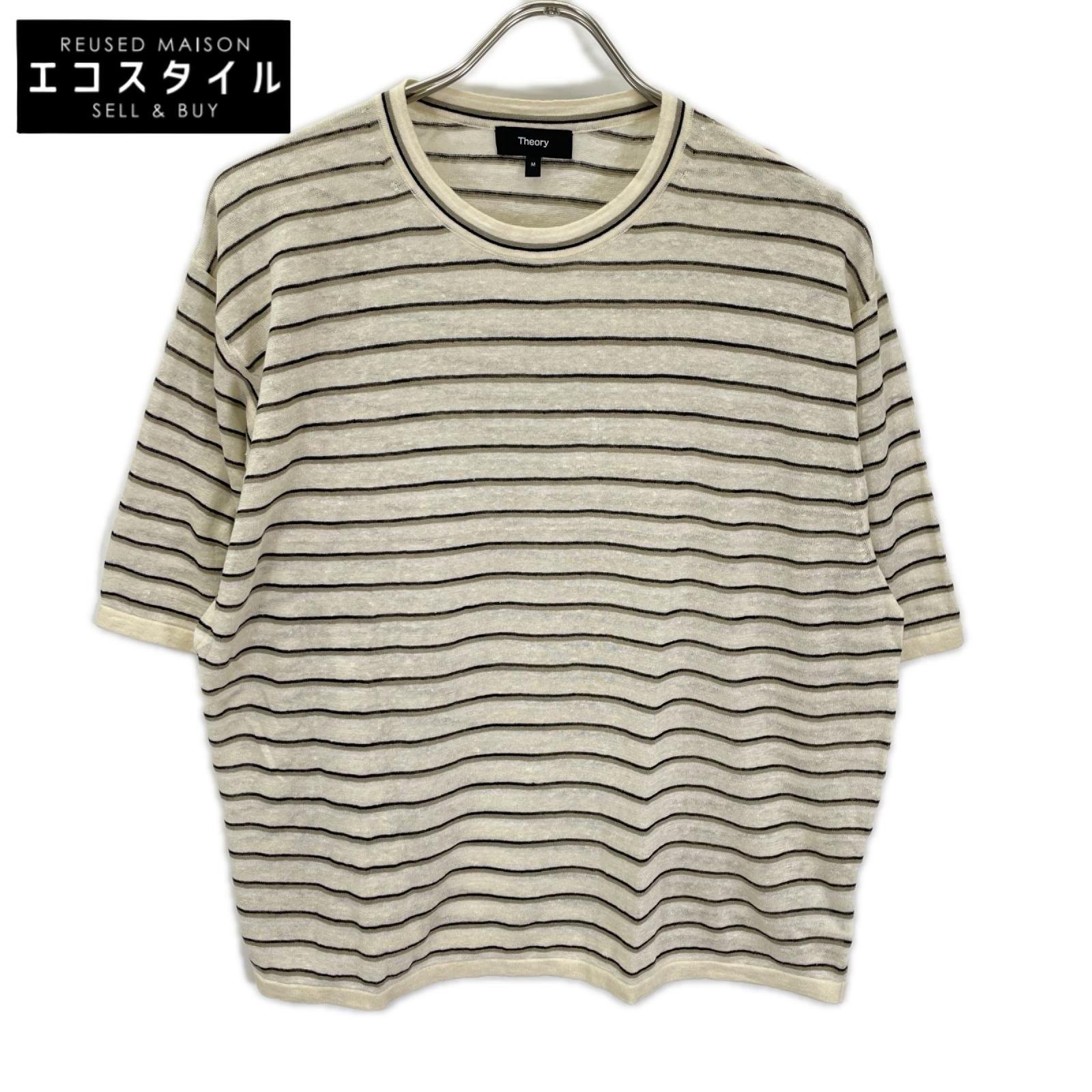 Theory セオリー 25SS 01-5101701 ベージュ リネン混 Neo Sag Harbor Boyfriend Tee トップス