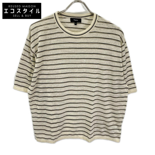 Theory セオリー 25SS 01-5101701 ベージュ リネン混 Neo Sag Harbor Boyfriend Tee トップス