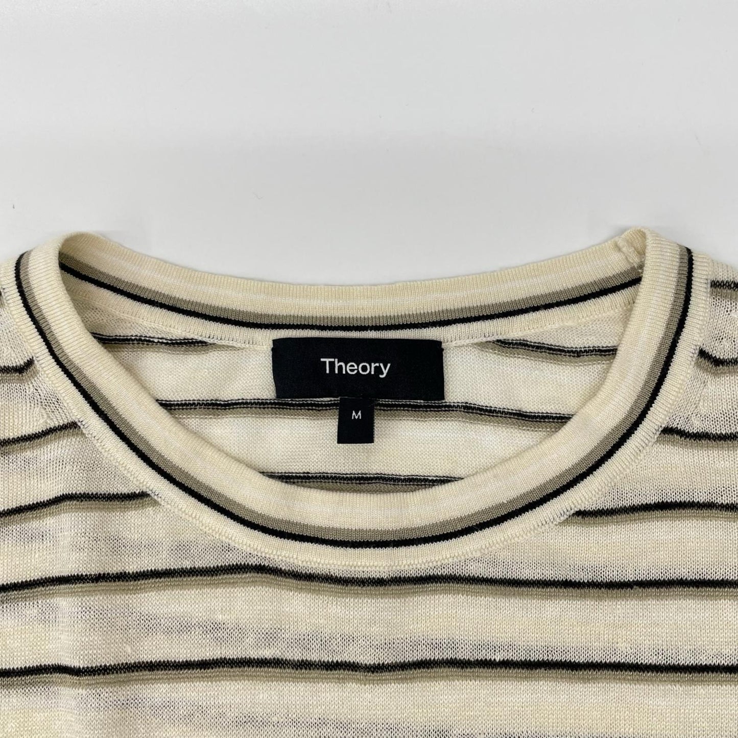 Theory セオリー 25SS 01-5101701 ベージュ リネン混 Neo Sag Harbor Boyfriend Tee トップス