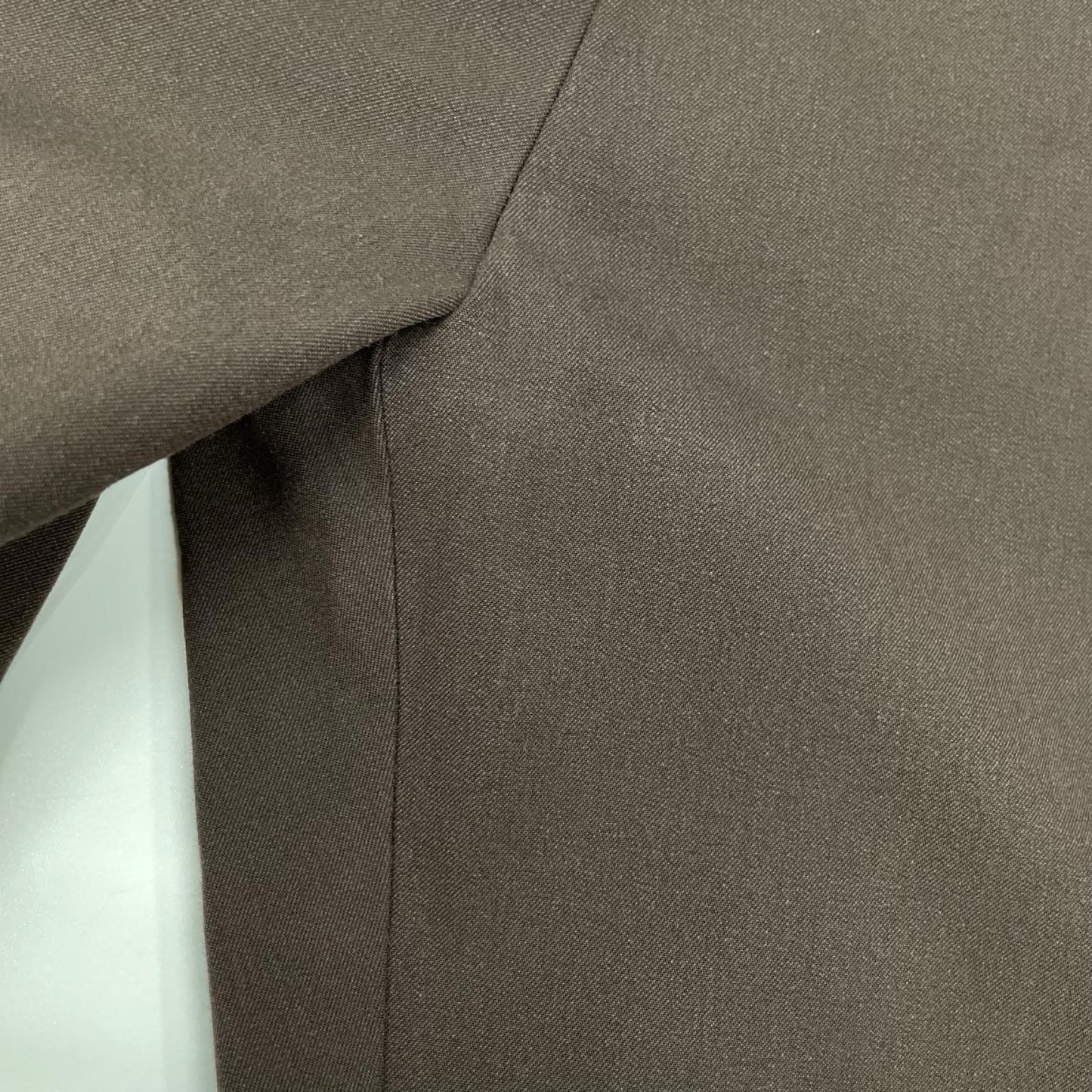 Theory セオリー 01-3306404 ダークブラウン コットン混 サイドジップ セミフレアパンツ ボトムス
