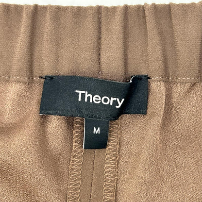 Theory セオリー 01-3206400 ブラウン トリアセテート混 ゴムウエストジョガーパンツ ボトムス
