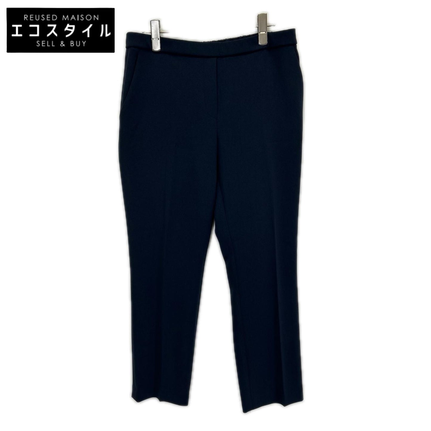 Theory セオリー 25AW 01-5306400 ネイビー トリアセテート混 センタープレス スリムプルオンパンツ ボトムス