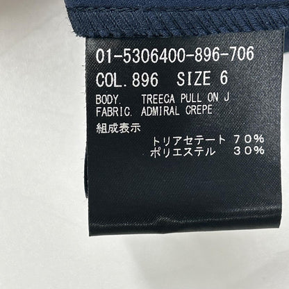 Theory セオリー 25AW 01-5306400 ネイビー トリアセテート混 センタープレス スリムプルオンパンツ ボトムス