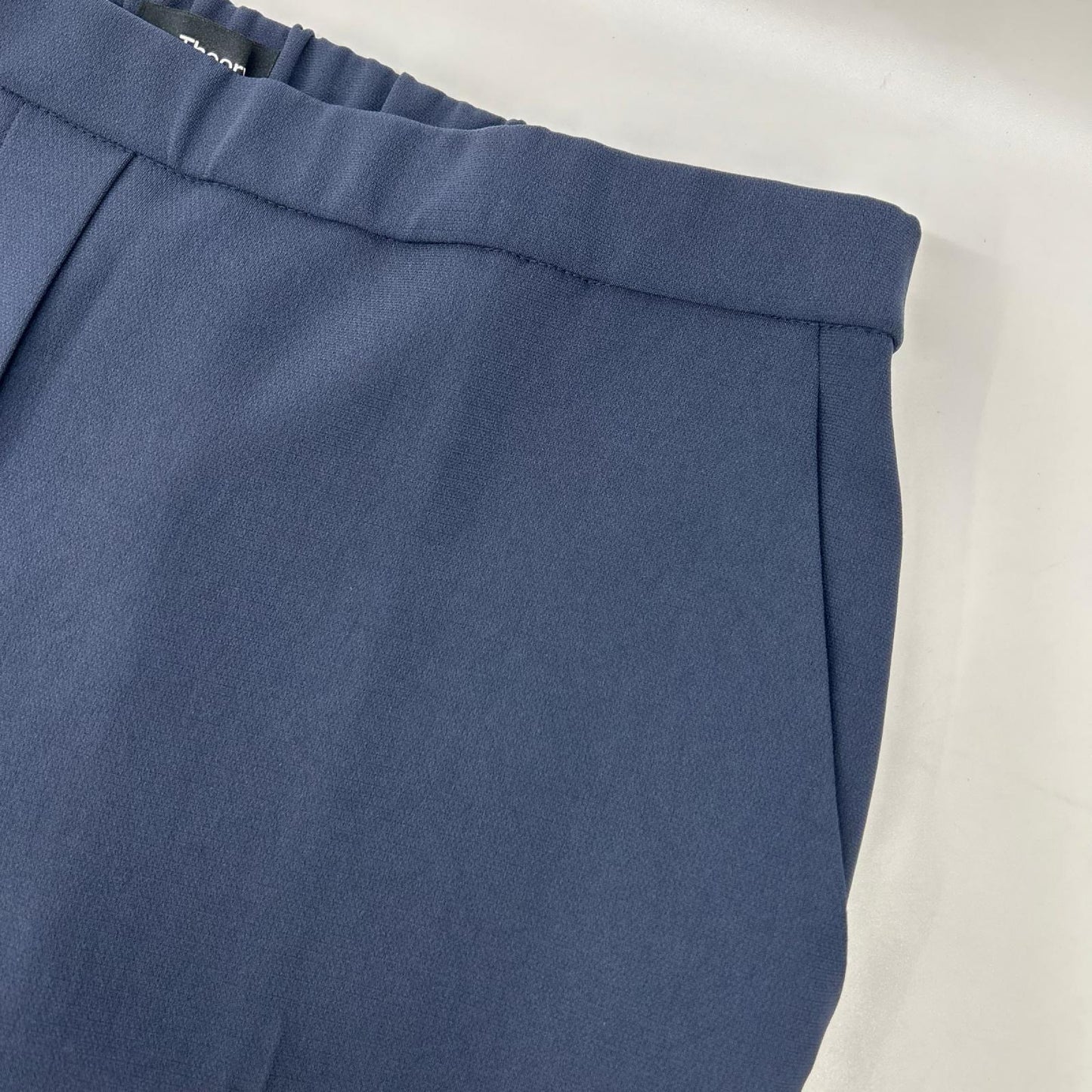 Theory セオリー 25AW 01-5306400 ネイビー トリアセテート混 センタープレス スリムプルオンパンツ ボトムス