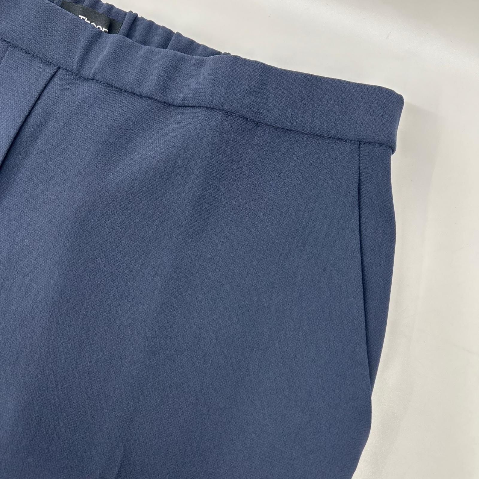 Theory セオリー 25AW 01-5306400 ネイビー トリアセテート混 センタープレス スリムプルオンパンツ ボトムス