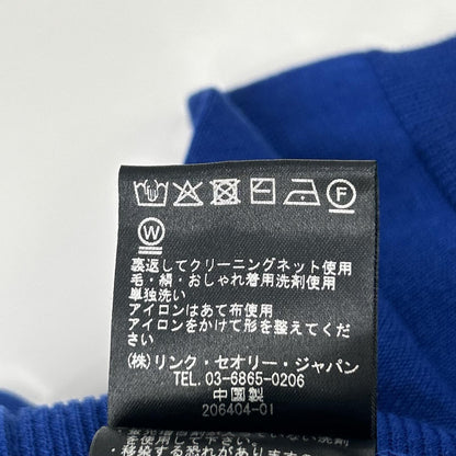 theory luxe セオリーリュクス 03-4201703 ブルー リネン混 サイドスリット ショートスリーブニットソー トップス