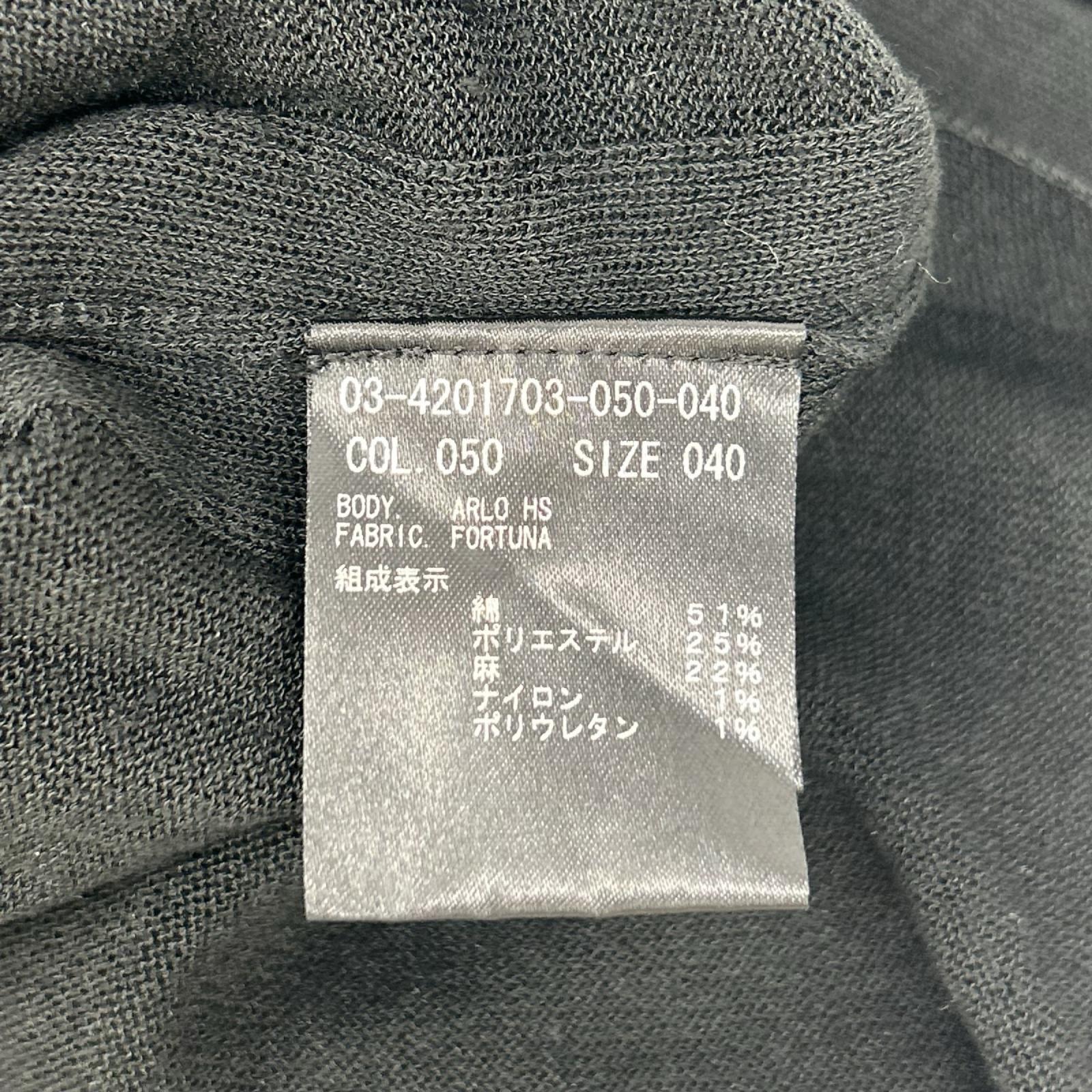 theory luxe セオリーリュクス 03-4201703 ブラック リネン混 サイドスリット ショートスリーブニットソー トップス