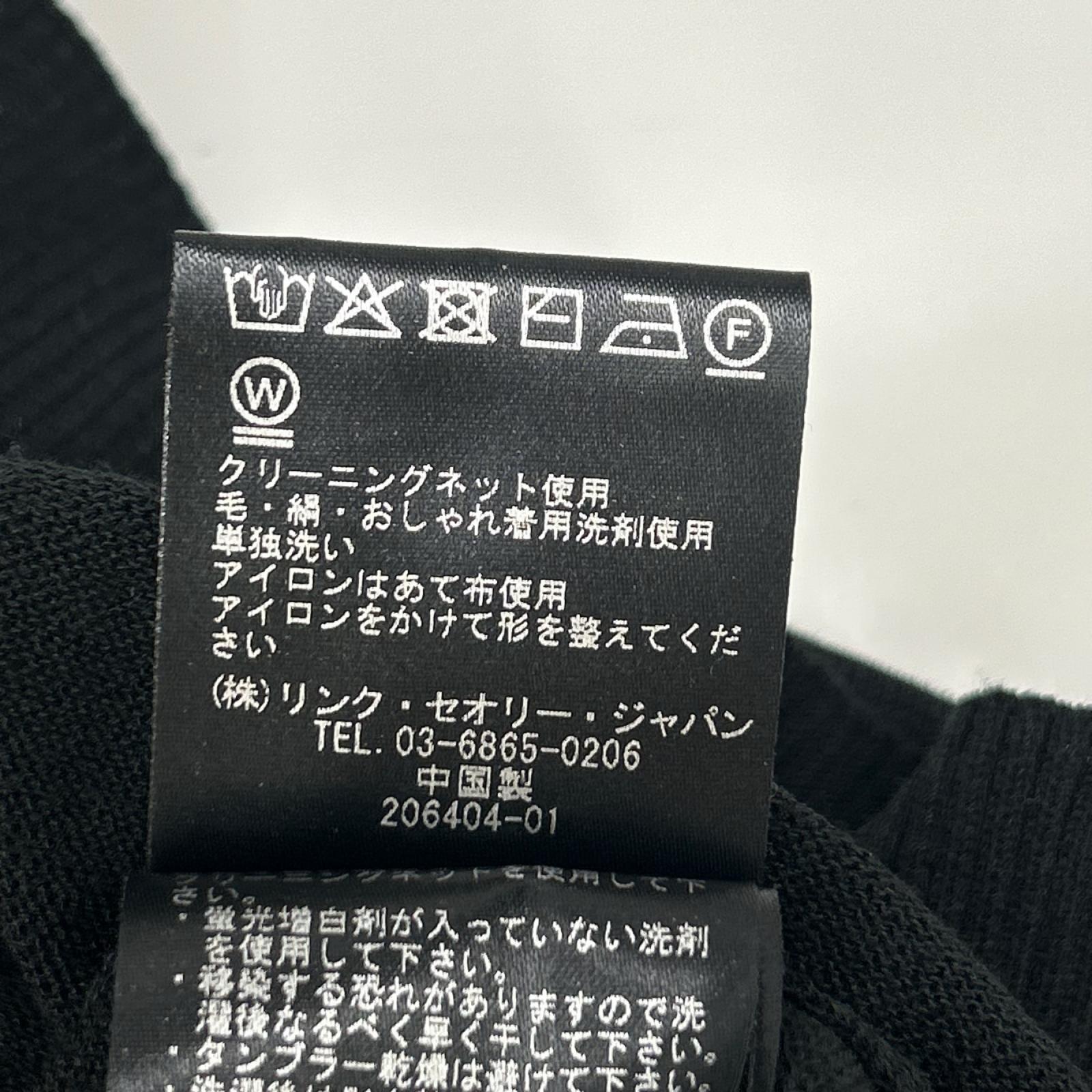 theory luxe セオリーリュクス 03-3101724 ブラック リネン混 サイドスリット ノースリーブニットソー トップス
