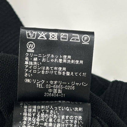 theory luxe セオリーリュクス 03-3101724 ブラック リネン混 サイドスリット ノースリーブニットソー トップス