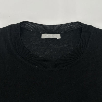 theory luxe セオリーリュクス 03-3101724 ブラック リネン混 サイドスリット ノースリーブニットソー トップス