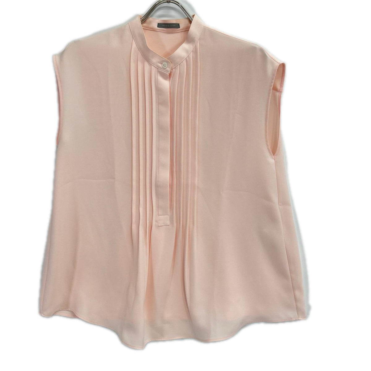 theory luxe セオリーリュクス 25SS 03-5208242 ピンク ポリエステル Marvine Lina Blouse/バンドカラー スリーブレスブラウス トップス