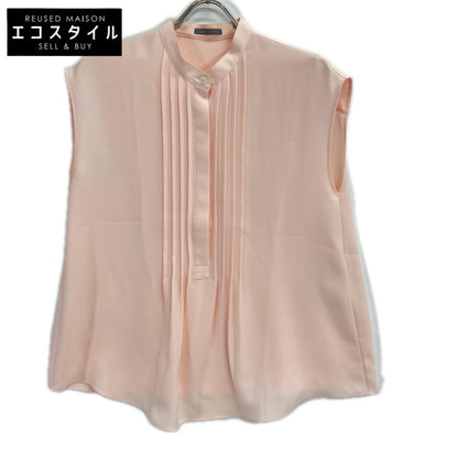 theory luxe セオリーリュクス 25SS 03-5208242 ピンク ポリエステル Marvine Lina Blouse/バンドカラー スリーブレスブラウス トップス