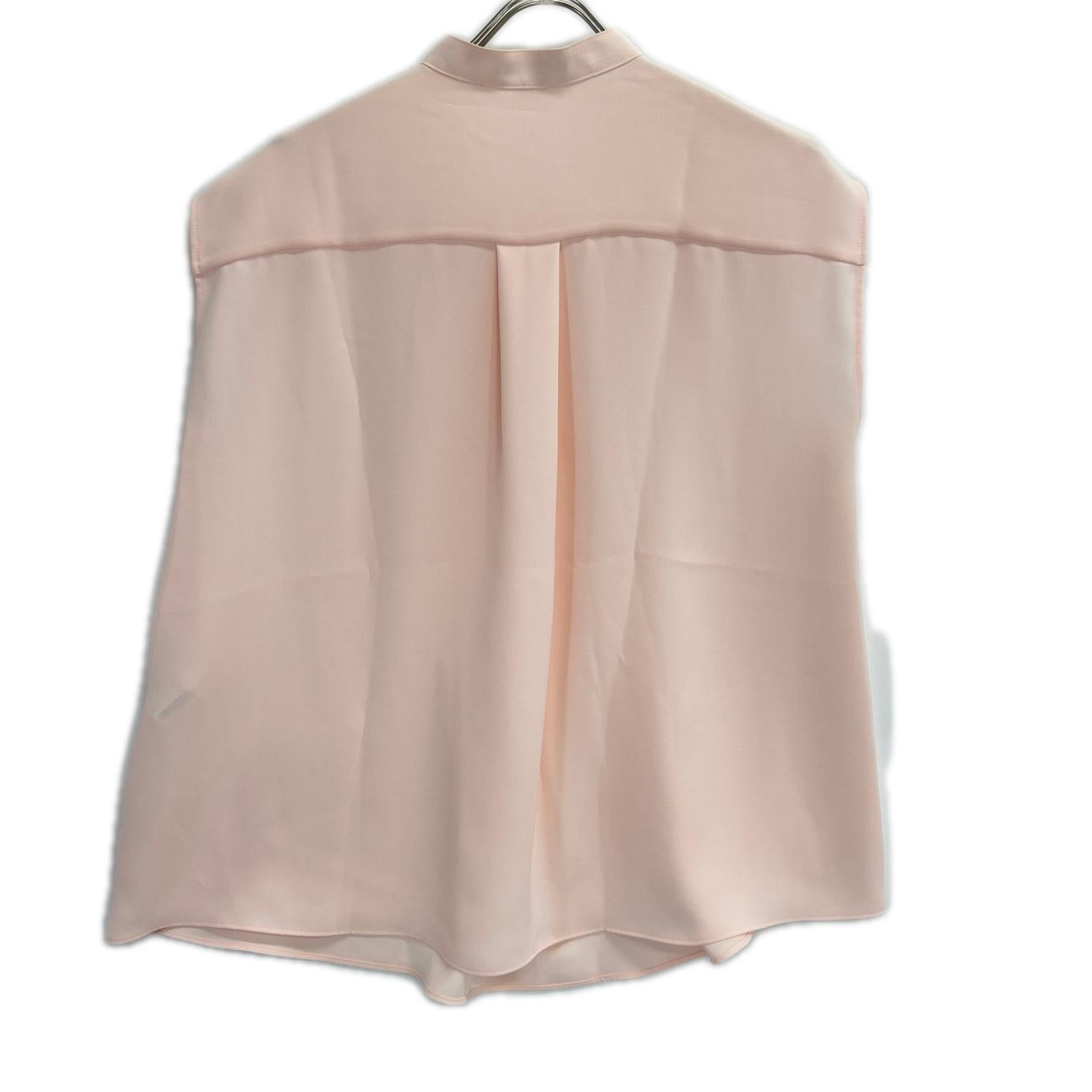 theory luxe セオリーリュクス 25SS 03-5208242 ピンク ポリエステル Marvine Lina Blouse/バンドカラー スリーブレスブラウス トップス