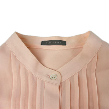 theory luxe セオリーリュクス 25SS 03-5208242 ピンク ポリエステル Marvine Lina Blouse/バンドカラー スリーブレスブラウス トップス