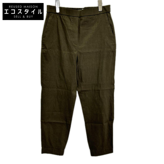 theory luxe セオリーリュクス 03-3106432 カーキ リネン混 ゴムウエスト テーパードイージーパンツ ボトムス