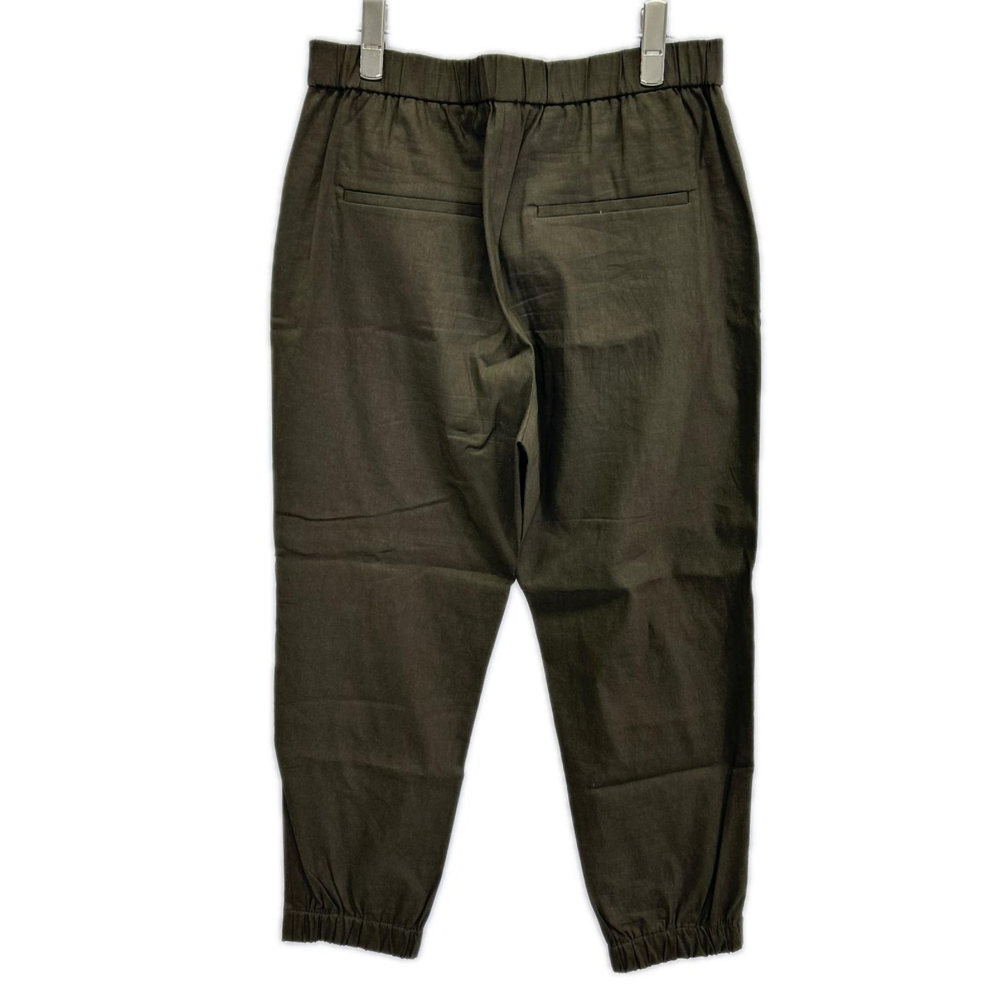 theory luxe セオリーリュクス 03-3106432 カーキ リネン混 ゴムウエスト テーパードイージーパンツ ボトムス