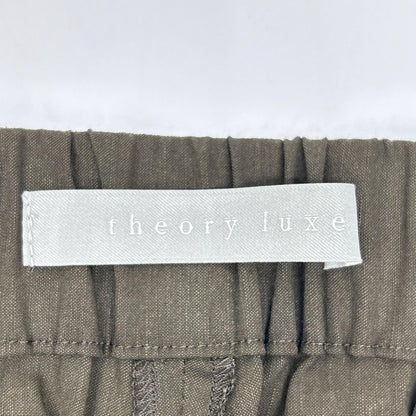 theory luxe セオリーリュクス 03-3106432 カーキ リネン混 ゴムウエスト テーパードイージーパンツ ボトムス